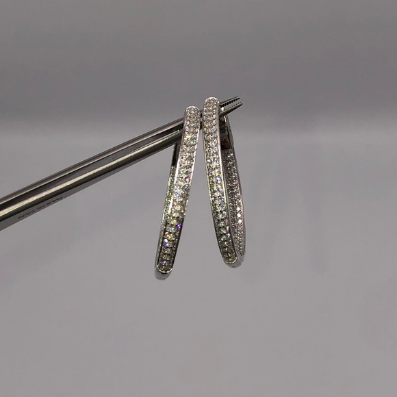 2ct Oval Hoops - Picture 6 of 10